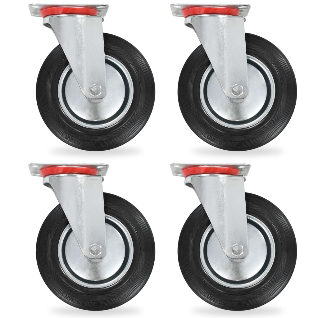 Castors 4 pcs 200 mm