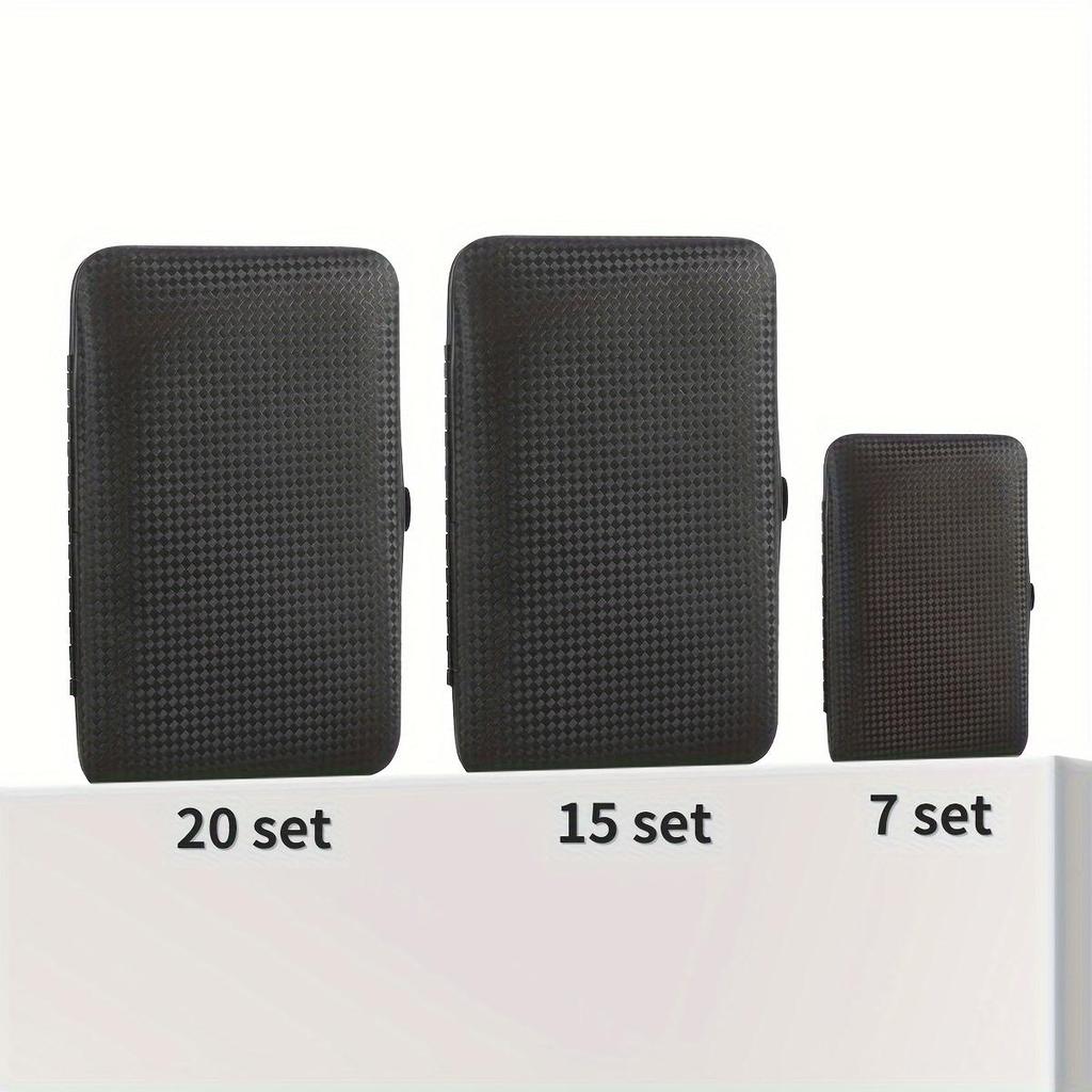 7 / 15 / 20 Набор ножей для ногтей, черный нож для ногтей с красной упаковочной коробкой, набор для маникюра из нержавеющей стали