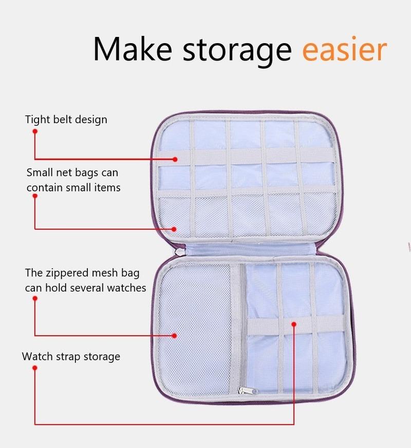Professinal Portable Watch Organizer Bags for Apple Watch Strap Travel Carrying Case Watchband Storage Bag Pouch Watch Bags