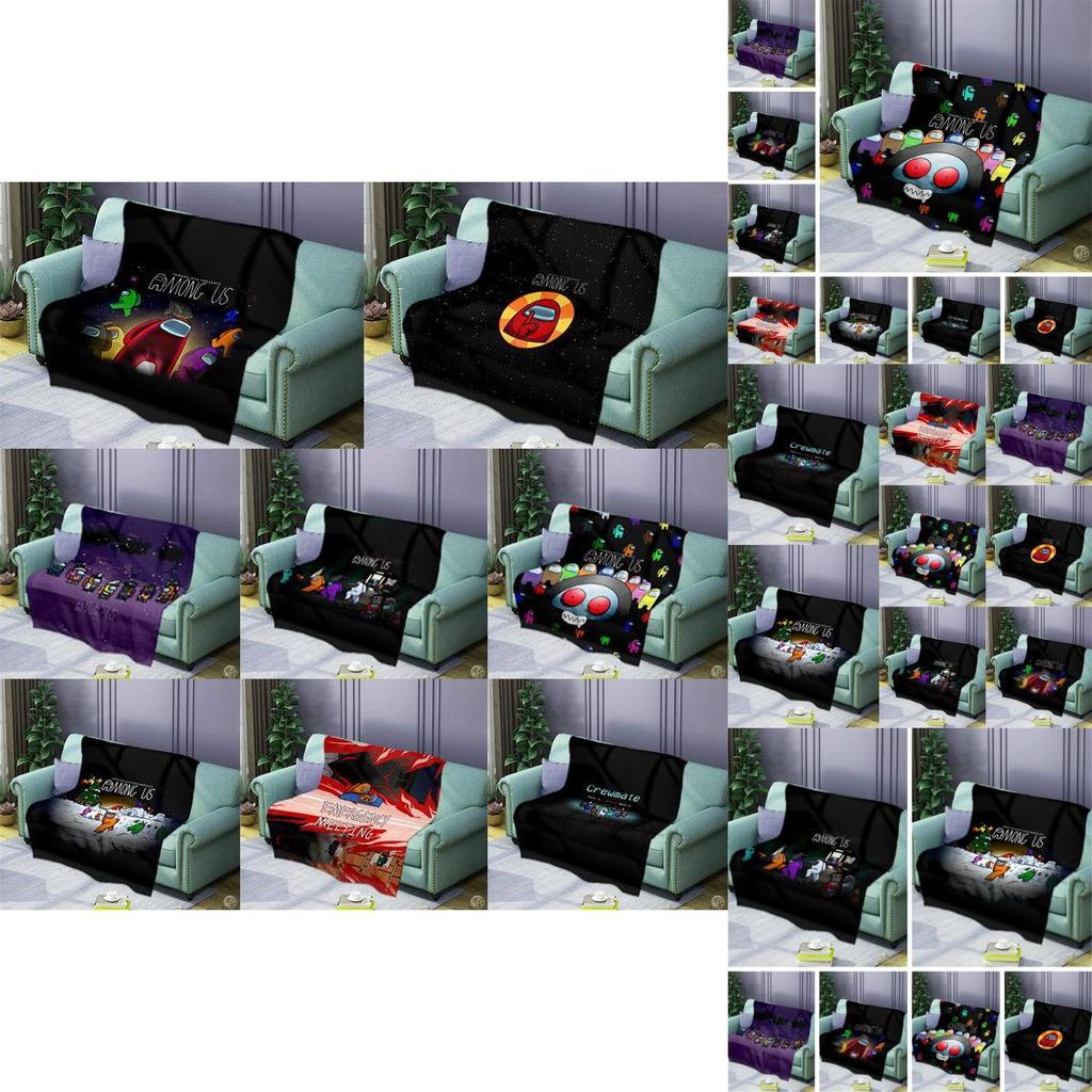 Game Among Us Blankets Soft Comfortable Warm Flannel Printed Winter Cartoon