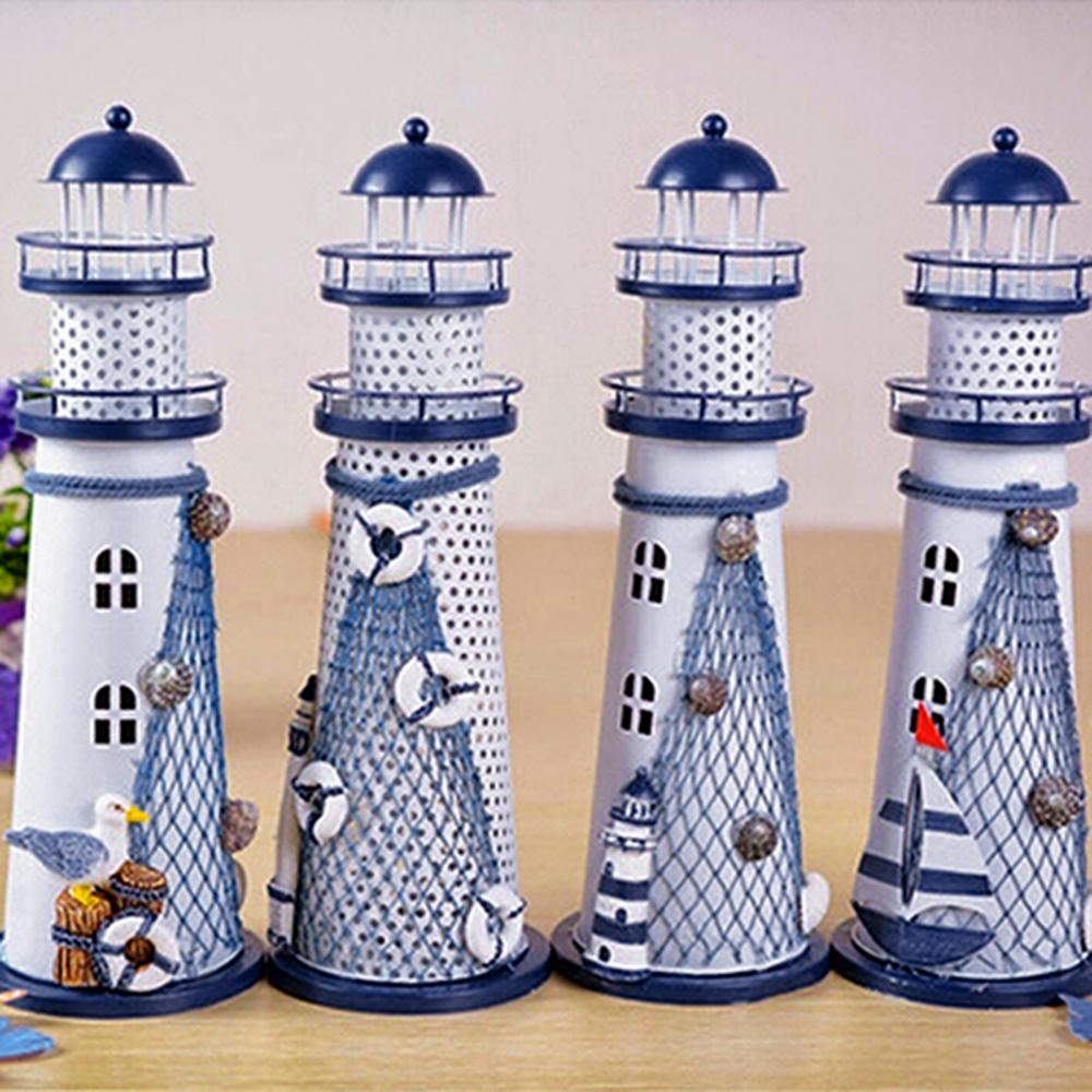 Металлический маяк, морской маяк, рыболовная сеть, морская звезда, ракушка, металлическая башня, морской железный орнамент ручной работы