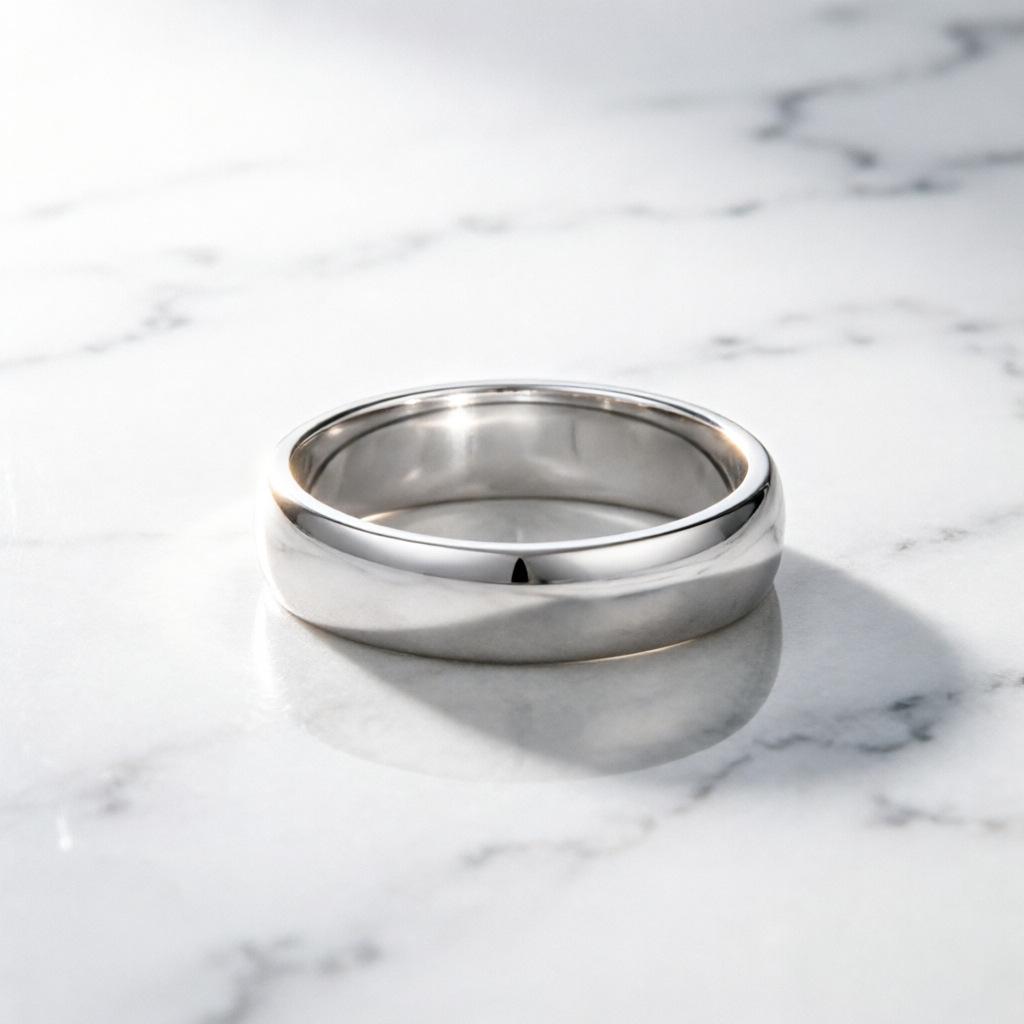 Classic Plain Ring Sterling Silver Ring 5MM Single Ring 925 Sterling Silver Ring Simple Curved Smooth Couple Ring