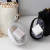 Data Cable Charger Storage Bag Transparent Design Waterproof Lightweight Easy Access Headphone Storage Bag with Zipper