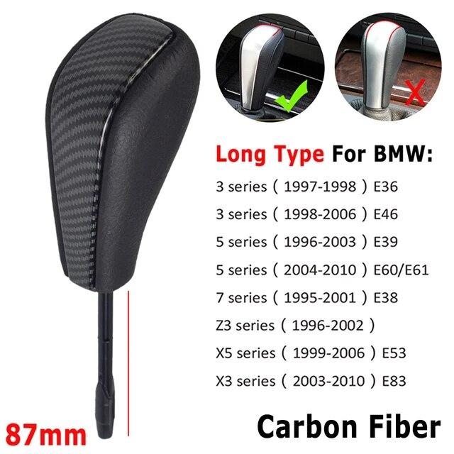 Для BMW E39 E46 E53 E60 E61 E63 E64 E83 E81 E82 E87 E90 E91 E92 оригинальное качество автомобильная ручка автоматического переключения передач ABS кожа