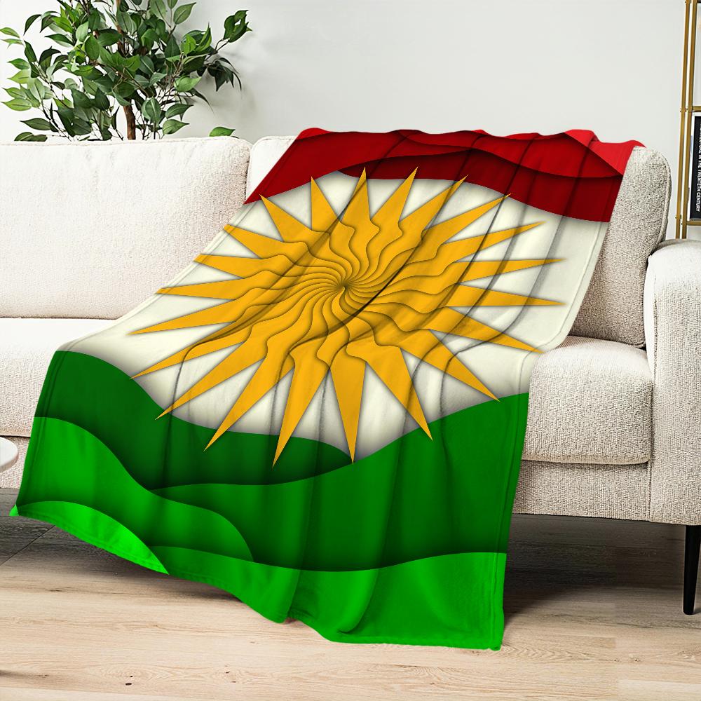 K-KurdistanS Printed Comfortable And Soft Sofa Living Room Bedroom Plush Blanket Suitable For Home Travel And Gifts