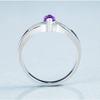 Luxury White Fire Opal Rings Purple Zircon Anniversary Women Jewelry Rings