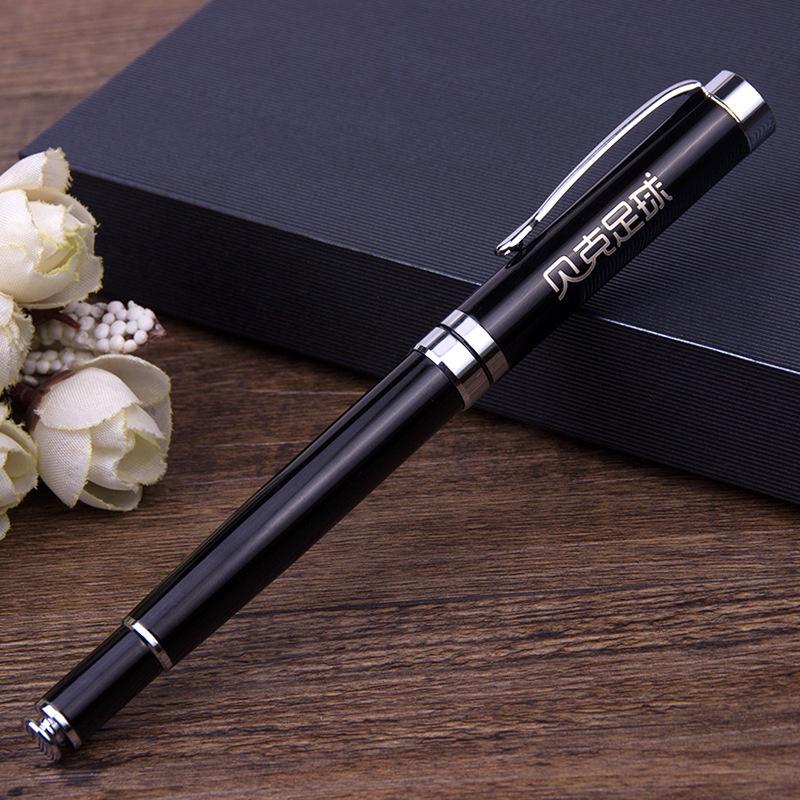 Черная гелевая ручка, бизнес-подарок, металлическая ручка на заказ