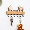 Деревянная вешалка для ключей, 6 крючков, настенная вешалка в стиле Nordic Rustic для прихожей