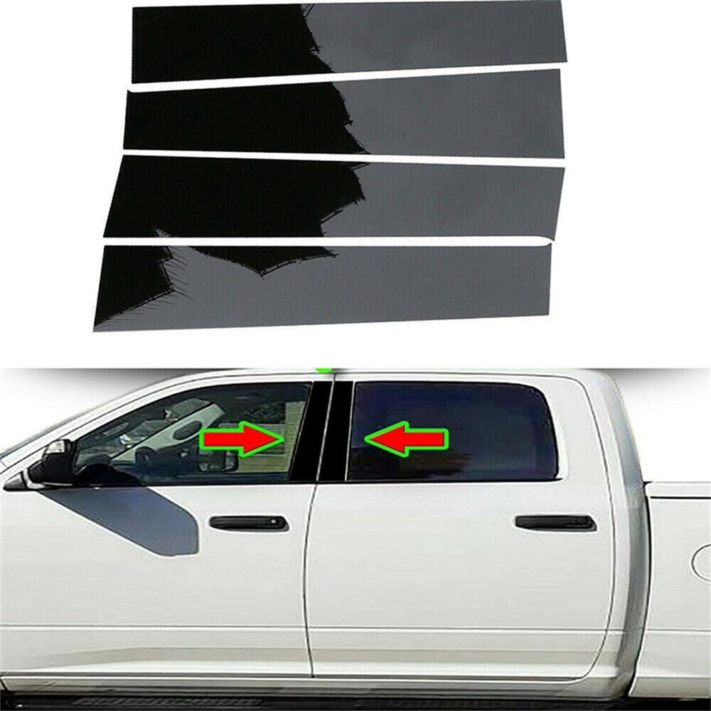 Новый комплект из 4 черных стоек, накладок на стойки, накладок на двери для Dodge RAM 1500 2500 2009-18