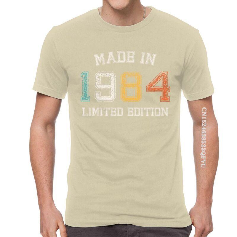 Born In 1984 Tshirts Men Men Streetwear T Shirts Made In 1984 Birth Year EMO Men Tshirt Cotton Oversized Tee Tops Clothes