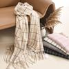 Retro Plaid Warm Polyester Scarf & Shawl