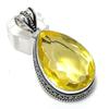 Natural Citrine Gemstone Handmade 925 Sterling Silver Jewelry Pendant 2.17" J7b50