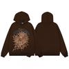 American Style F555 Spider Web Foam Tracksuit Set Mens Casual Sportswear Hooded Sweatshirt Shorts