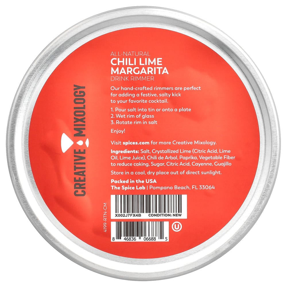 The Spice Lab Mixology Chili Lime Margarita Salt Rimmer 99g (3.5oz)