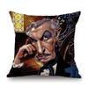 Lovely Cute Celebrity Sketch Art Classic Movie Scenic Poster Art Cotton Linen Sofa Decoration Throw Pillow Case Cushion Cover