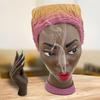 Black Woman Incense Burner African Queen Head Incense Stick Cone Holder Home Office Yoga Meditation Room Desktop Decoration Ornament