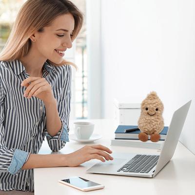 Плюшевая кукла Peanut 16 см Peanut Plushies Милый брелок для ключей, украшение на сумку, подарок на день рождения для детей, подруг