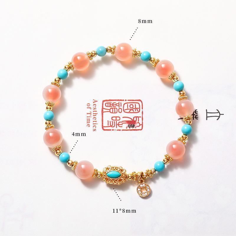 Amethyst & White Crystal Beaded Bracelet for Girls - Sweet Summer Fairy Jewelry