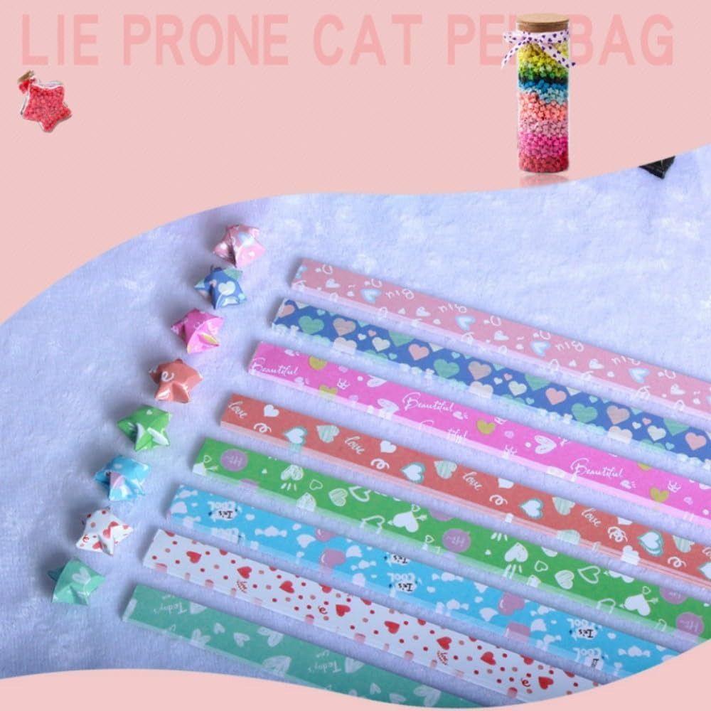 540 листов односторонней бумажной ленты со звездами, мультяшная складная звезда, счастливая звезда, оригами, украшение для дома