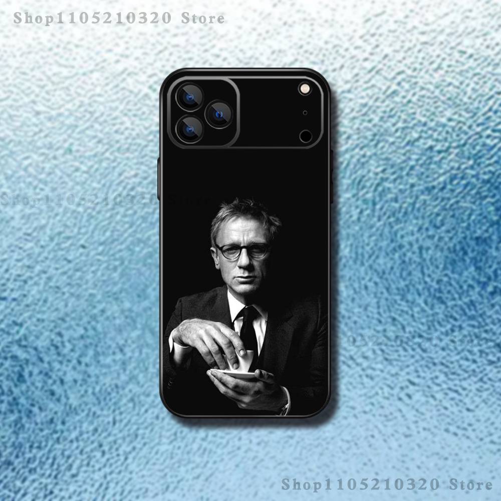 D-Дэниел Крейг Актер Чехол для телефона Для iPhone 17,16,15,14,13,12,11,Pro,Max,Plus,E,SE4,Air,Mini Черный Мягкий Funda
