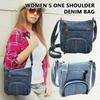 Женская повседневная джинсовая сумка через плечо, регулируемая сумка через плечо с несколькими карманами