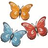3pcs Metal Butterfly Wall Decor Butterfly Wall Art Hanging Sculpture For Indoor Outdoor Home Bathroom Living Room Bedroom Or Porch Patio Fence