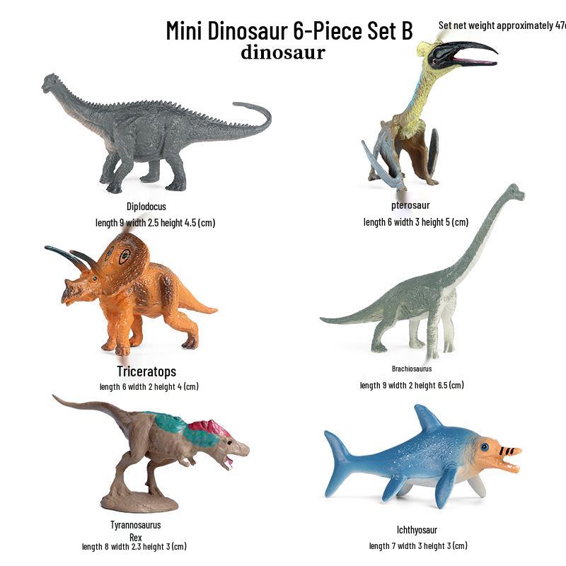 Dinosaur Model Set: T. Rex, Spinosaurus, Mosasaurus, Stegosaurus, Triceratops Cognitive Toys