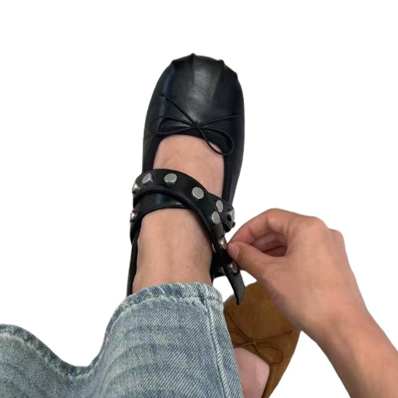 Балетки Женские Туфли для Балета Неглубокий Бант Платье Лоферы Обувь Осень Женский Спорт 2025 Бренд Дизайнер Chaussure Femme