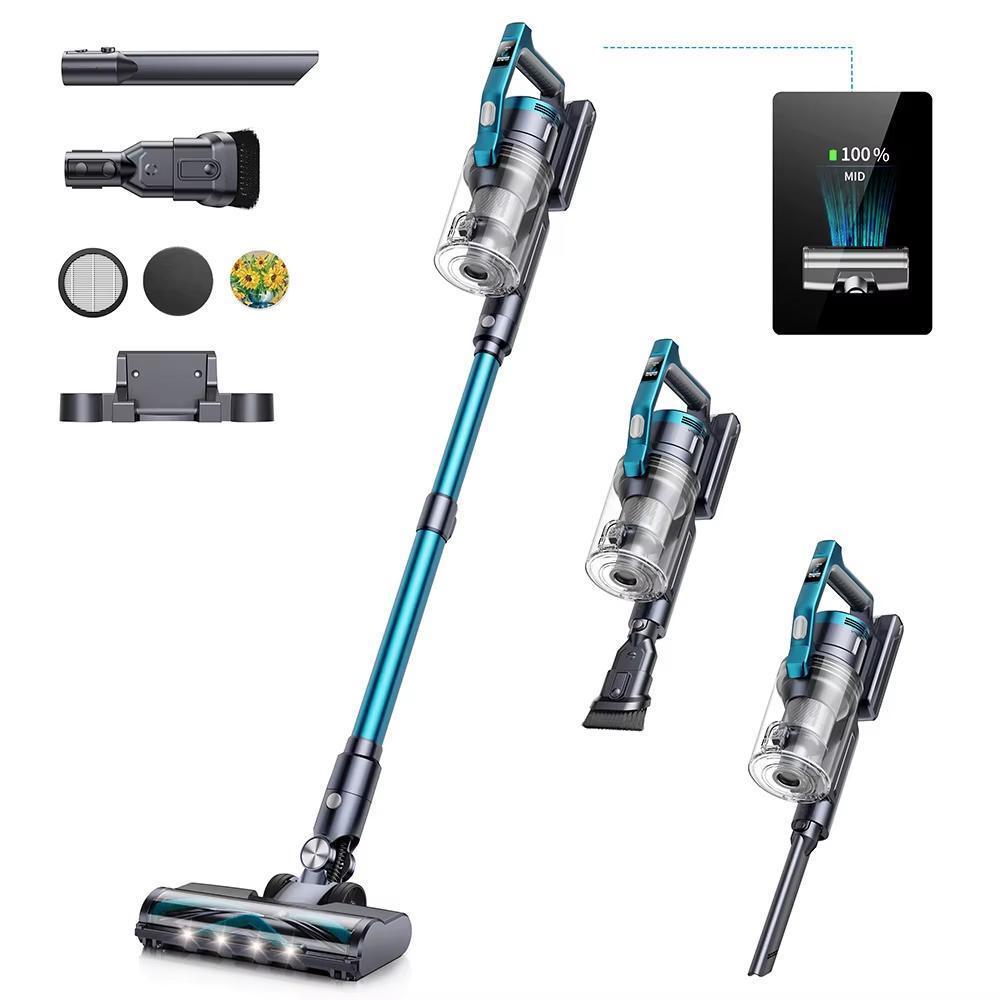 VC60 Convenient Smart Cordless Vacuum Cleaner, 38kPa Suction, 55min Runtime, Smart OLED Display, 7*2500mAh lithium battery, 4-5 Hours charges