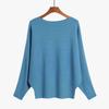 Autumn and Winter Hot Selling One-neck Bat Sleeve Plus-size Women's Pullover Knit Base Layer