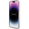 Etui do iPhone 15 Guess Silicone Metal Logo Różowe