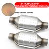 2pcs Universal 2"/ 2.25"/ 2.5"/3" OBD Ceramic Substrate Catalytic Converter High Flow Stainless Steel 400 CELL Car Accessories