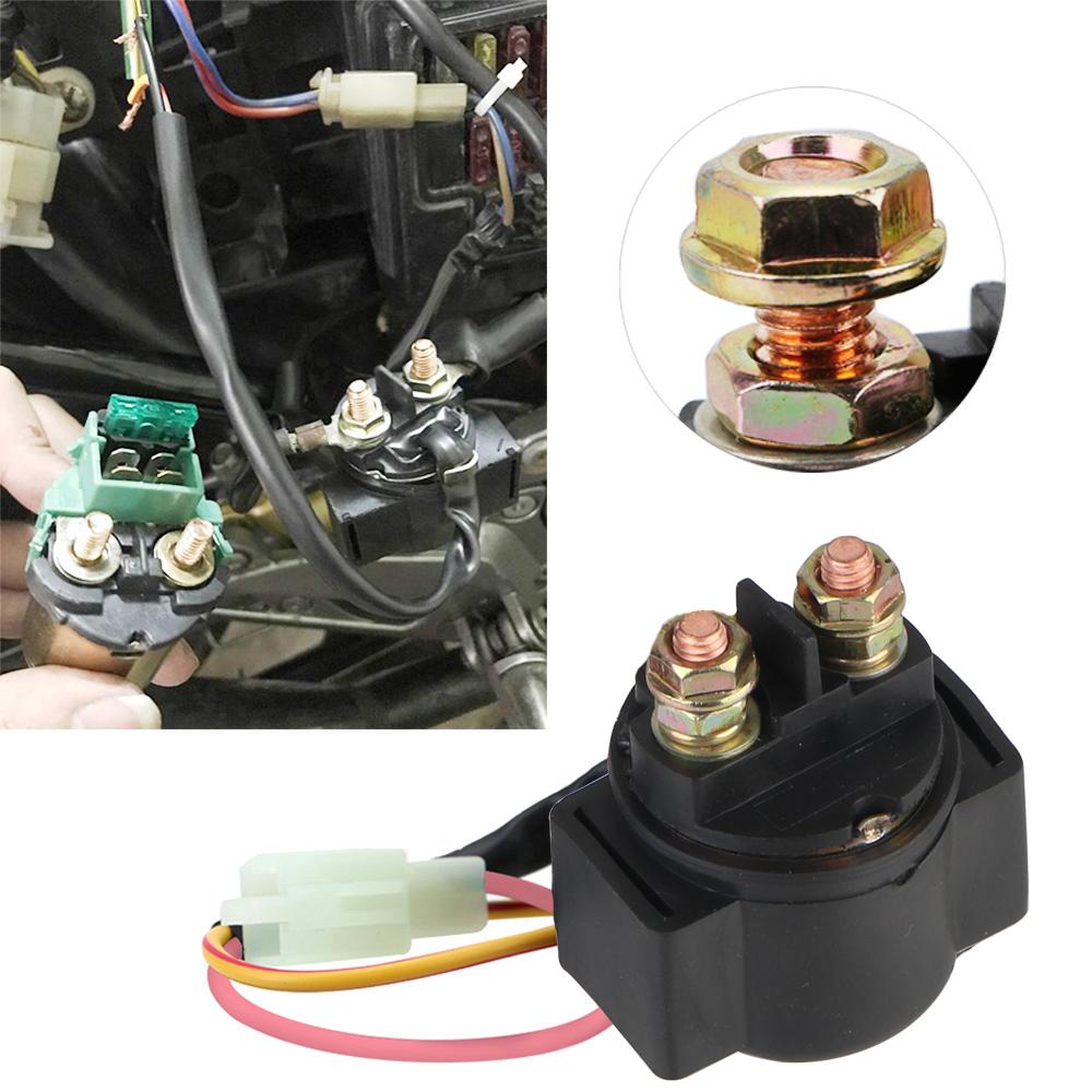 20W 1Pcs Solenoid CG125,GY6-125 Motorcycle Starter Relay 12V For Scooter ATV Karts 2 Pin 2 Wires For GY6 50cc 125cc 150cc