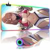 RGB-подсветка Коврик для мыши Аниме Solo Leveling Милые Аниме Девушки Большой Геймерские Аксессуары Overwatched Коврик для мыши Нескользящий Коврик для клавиатуры