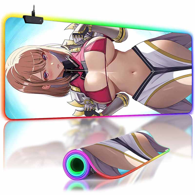 RGB-подсветка Коврик для мыши Аниме Solo Leveling Милые Аниме Девушки Большой Геймерские Аксессуары Overwatched Коврик для мыши Нескользящий Коврик для клавиатуры