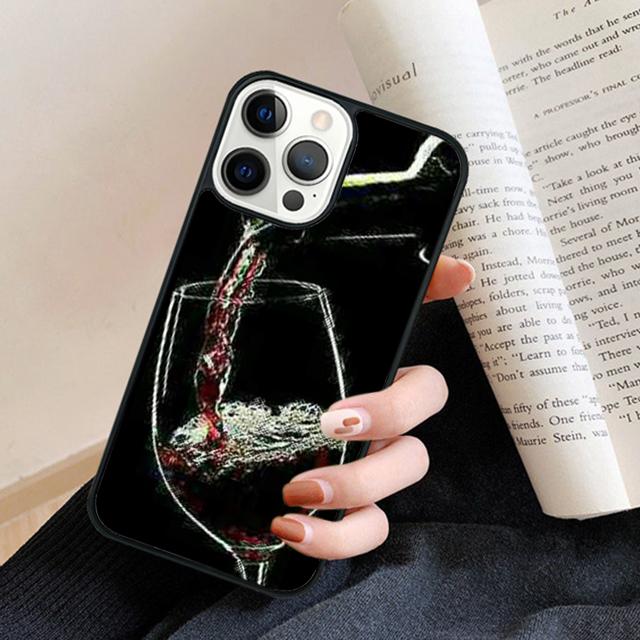 1004 Винтажный узор с вином Чехол-накладка для телефона для iPhone 17 Air 16 15 14 Plus для apple 16 11 12 13 Pro Max coque