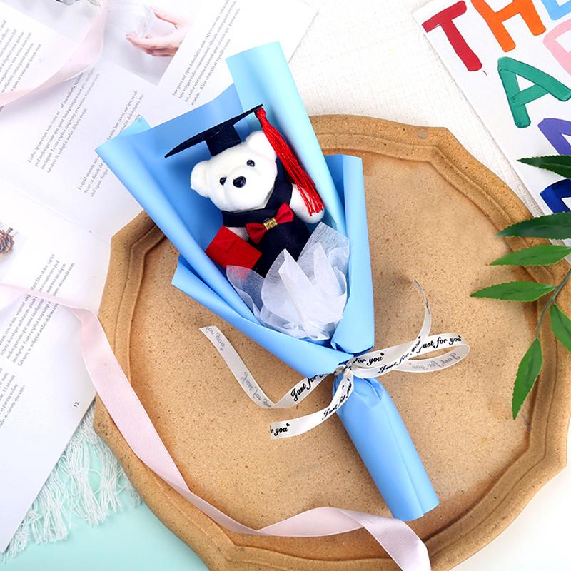 1 шт. декор для вечеринки искусственный цветок доктор медведь свадебные сувениры выпускной подарок мультяшная плюшевая игрушка реквизит для фотосессии цветочный букет