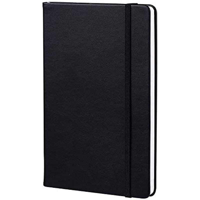 AccuPrints Черный блокнот-дневник из ПУ-кожи 5,8 * 8,3 дюйма 200 страниц в линейку