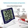 HTC Waterproof Indoor/Outdoor Thermometer Hygrometer with Dual Temperature Display and Probe