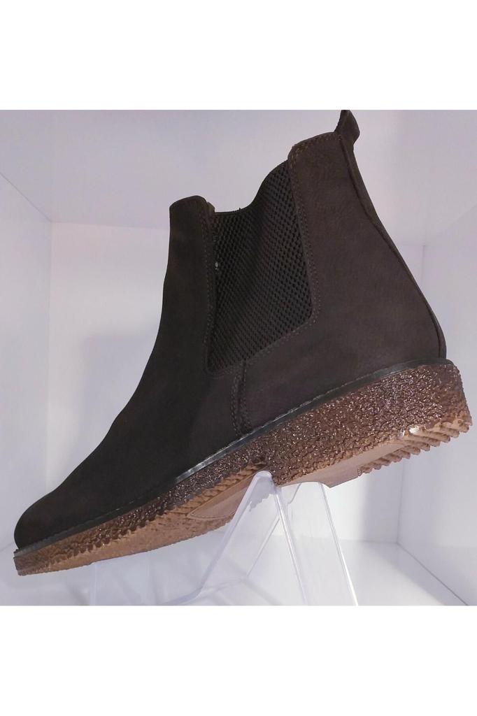 Men's Fashion Genuine Leather Flat Heeled Booties Bootie Genuine Nubuck Leather Thermo Sole Chelsea Boots Shoes