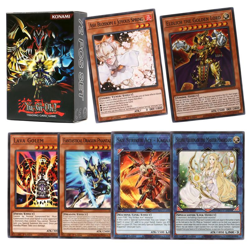 72 шт./Коробка Карты Yu gi oh на Английском Eldlich Sky Striker Virtual Word YU GI OH Master Duel Конкурентная Колода Коллекционная Карточная Игра
