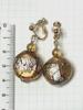 Venetian Glass Gold Foil Silver Foil Disc Big Motif Earrings with Silicone Cover [Cherr] AC302AC303