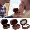 Handmade Wooden Rustic Ring Box Clear Lid Wedding Ring Storage Box Velvet Interior Magnet Closure Proposal Engagement Ring Holder