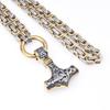 Nordic Viking Stainless Steel Thor 'S Hammer Pendant Necklace European And American Men 'S Stainless Steel Pendant Necklace