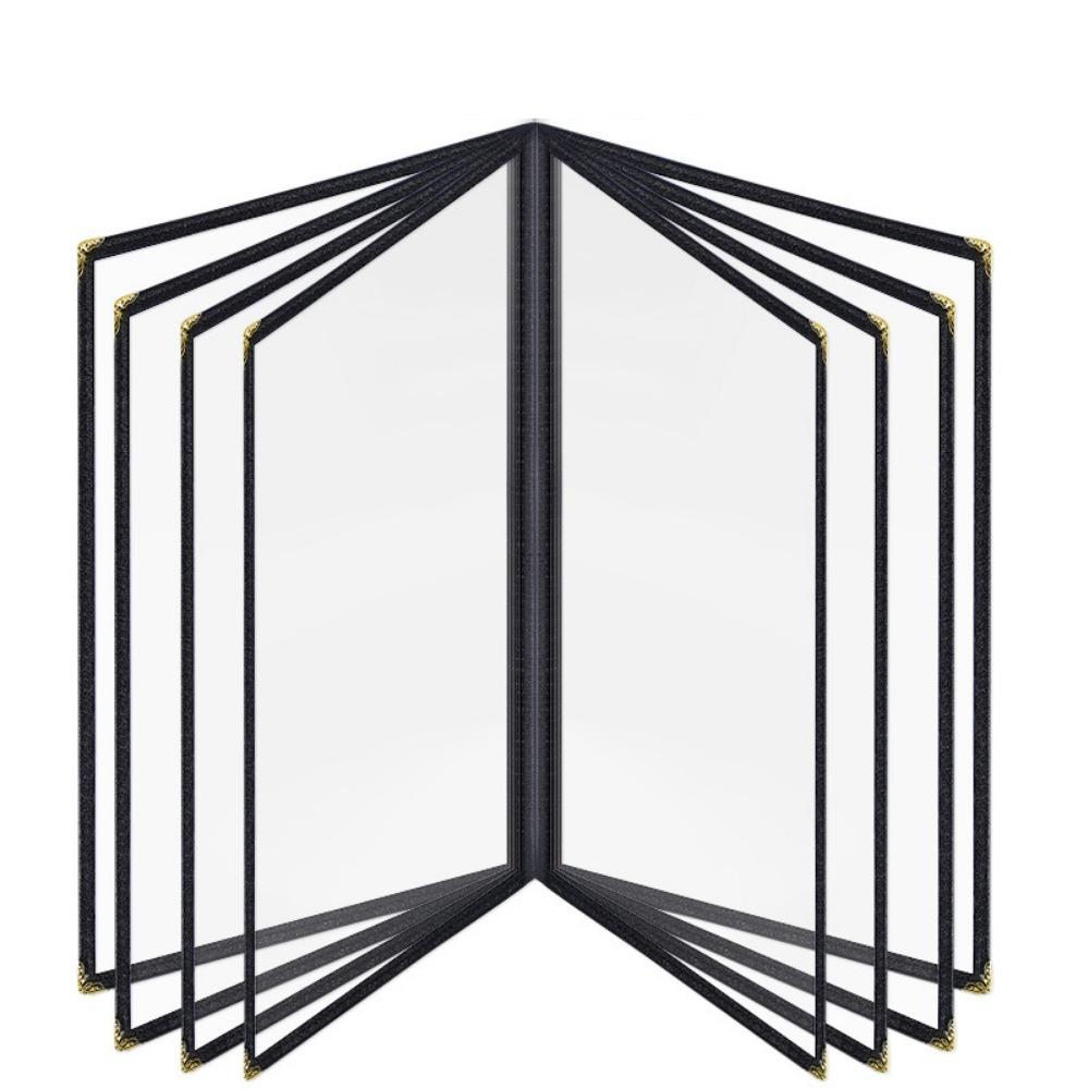 Прозрачная ПВХ обложка для меню формата А4, металлические уголки, книга для отображения цен меню, папка на кольцах, бар, кафе