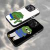 Грустная Смешная Лягушка Мем Чехол для Телефона Для iPhone 17,16,15,14,13,12,11 Plus,Pro Max,XS,Красочный Серебристый Черный Чехол