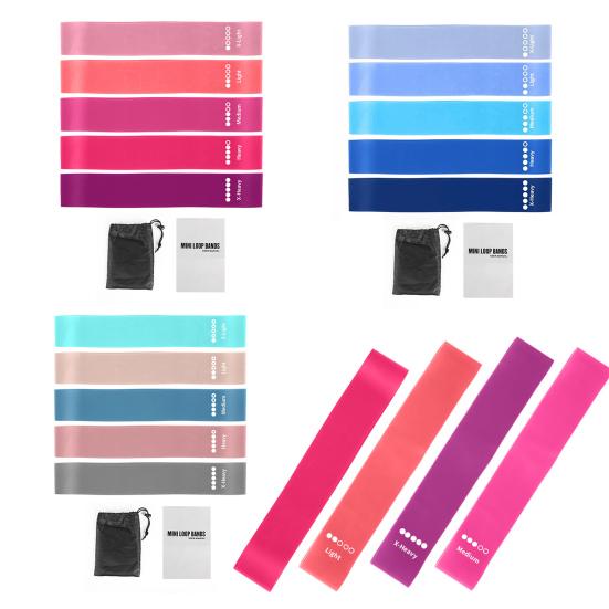 Эластичные ленты для тренировок 5 уровней Эластичные ленты для физиотерапии Силовые тренировки Йога Пилатес Растяжка Восстановление