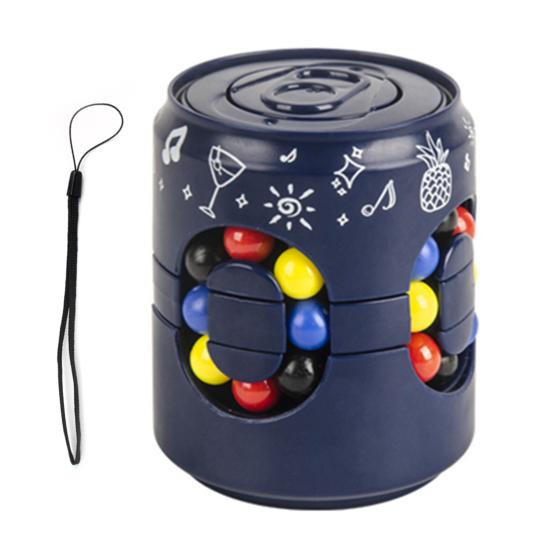 Вращающаяся красочная игрушка в виде банки с фасолью, снятие стресса, образовательная головоломка для мозга, сенсорная бусина, банка для напитков, головоломка, игрушка-непоседа, подарок для детей и взрослых