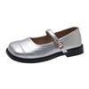 French Flat Mary Jane Single Shoes Women's Shoes Autumn Black Small Leather Shoes New with Skirt Casual