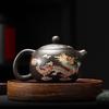 Teapot Chinese Dragon Phoenix Auspicious Zisha Clay Gongfu Tea Kettle for Loose Tea Hand-made Tea Pots with Unique Color-changing Effect Tea